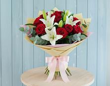 Букет цветов из:  Лилии и Розы #REPLACE_PRED# Ковернино
