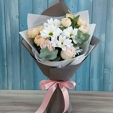Букет цветов из:  Хризантемы и Розы в Ковернино
