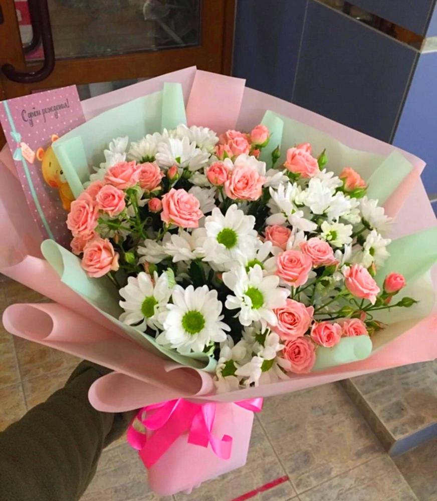 Букет цветов из: Розы и Хризантемы в Ковернино