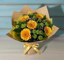 Букет цветов из:  Герберы и Хризантемы в Ковернино
