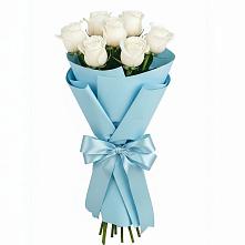 Букет 7 белых роз Проуд в Ковернино