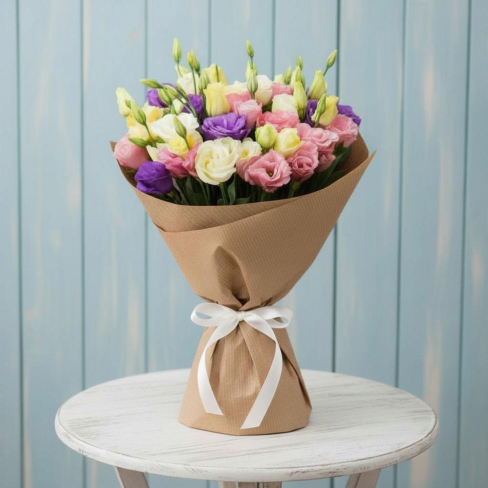 Букет цветов из: Лизиантусы в Ковернино