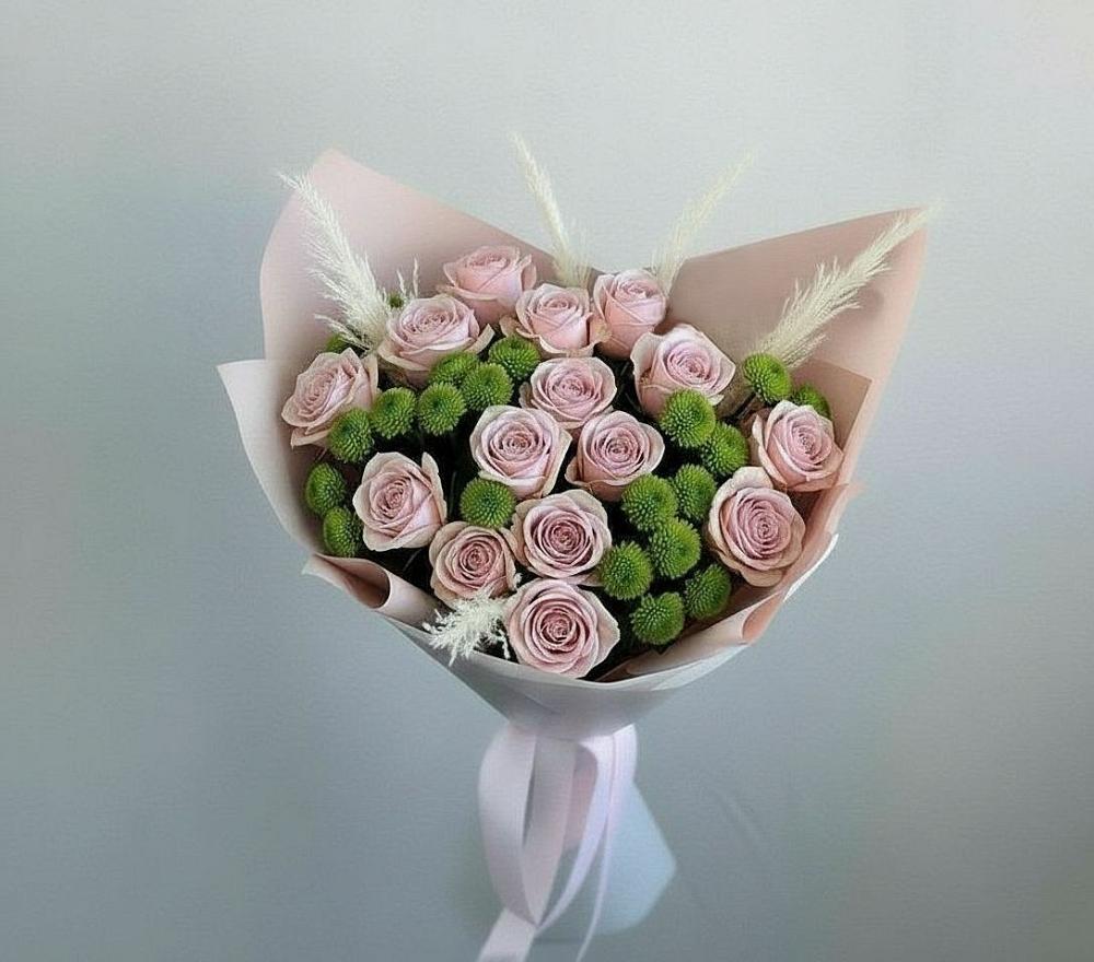 Букет цветов из: Розы и Хризантемы в Ковернино