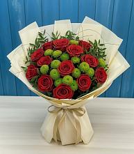 Букет цветов из:  Розы и Хризантемы #REPLACE_PRED# Ковернино