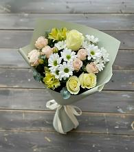 Букет цветов из:  Альстромерии, Розы и Хризантемы в Ковернино