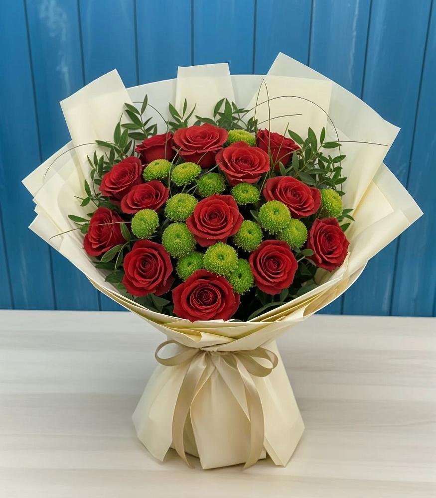 Букет цветов из: Розы и Хризантемы в Ковернино