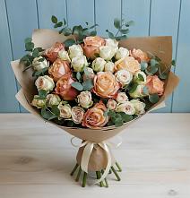 Букет цветов из:  Альстромерии и Розы в Ковернино